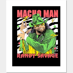 Macho Man Randy Savage Neon Posters and Art